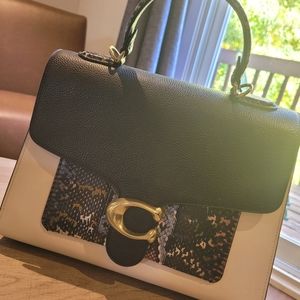 COACH snakeskin top handle bag
